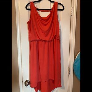 ORANGE/ Maybe Salmon ENFOCUS STUDIO DRESS, SIZE 14
